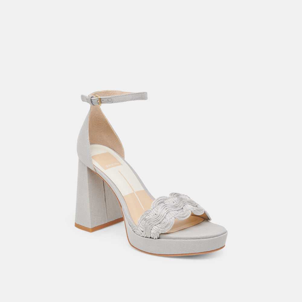 PELTIN HEELS GREY WOVEN RAFFIA
 – Dolce Vita / Dolce Vita