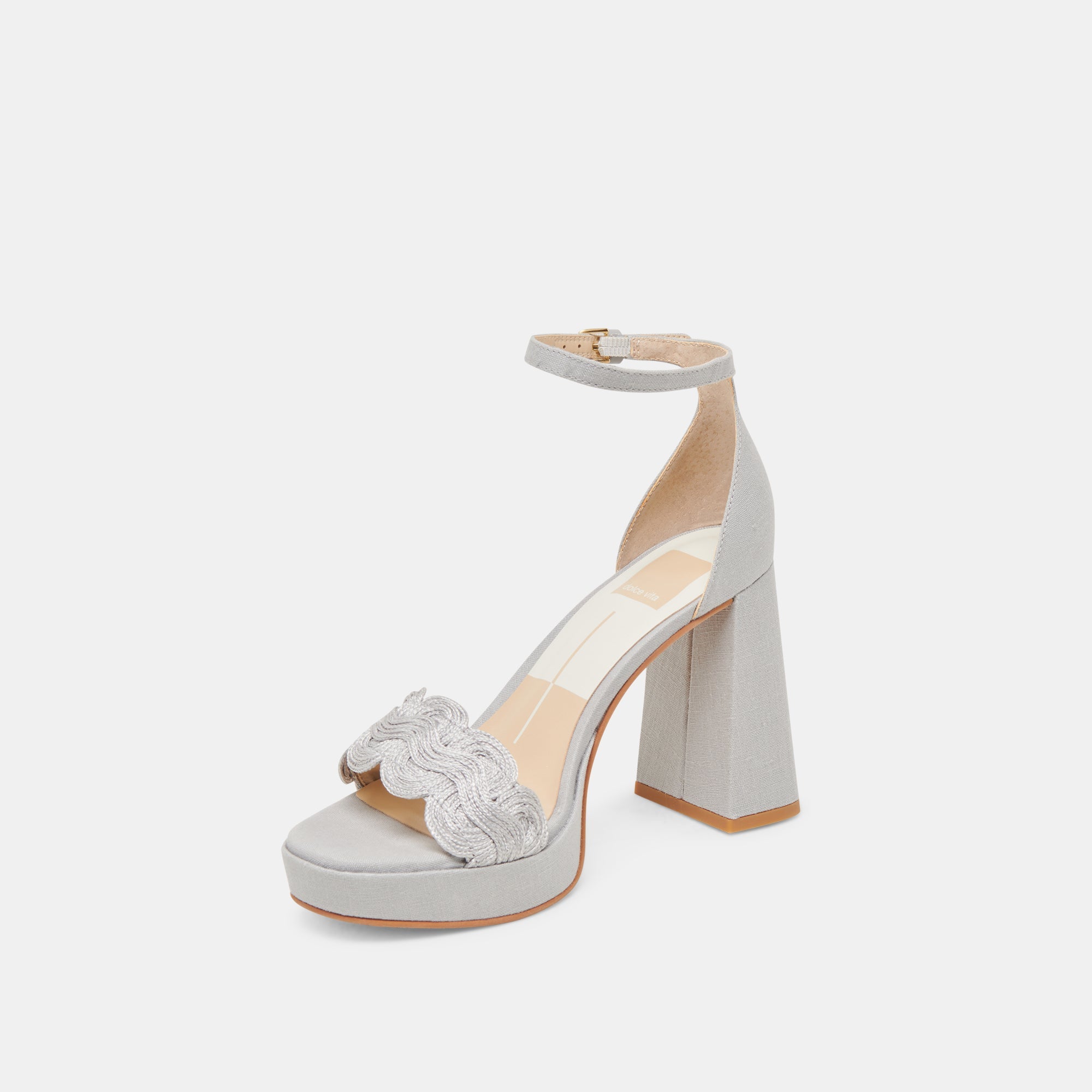 PELTIN HEELS GREY WOVEN RAFFIA
 – Dolce Vita / Dolce Vita