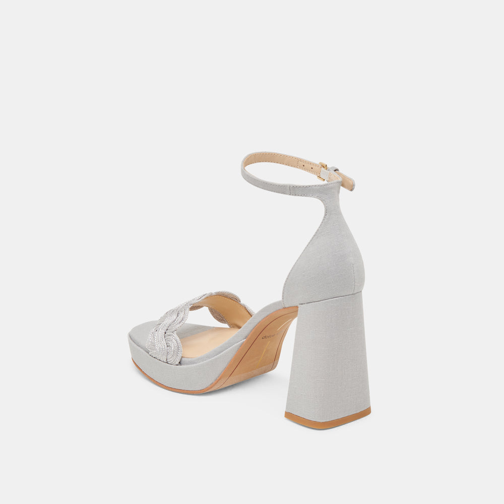 PELTIN HEELS GREY WOVEN RAFFIA
 – Dolce Vita / Dolce Vita
