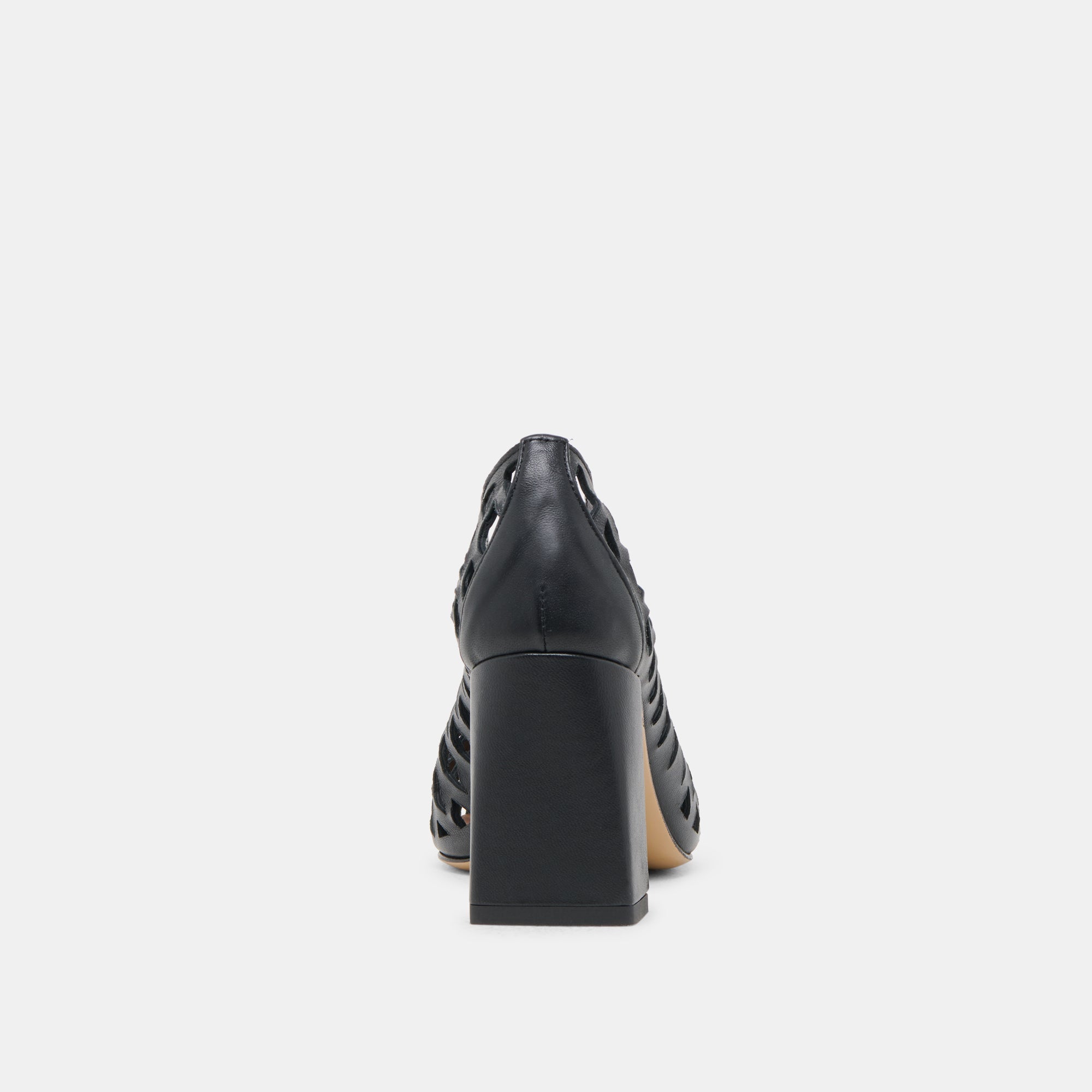 Tanya Black Woven Leather Heels / Dolce Vita