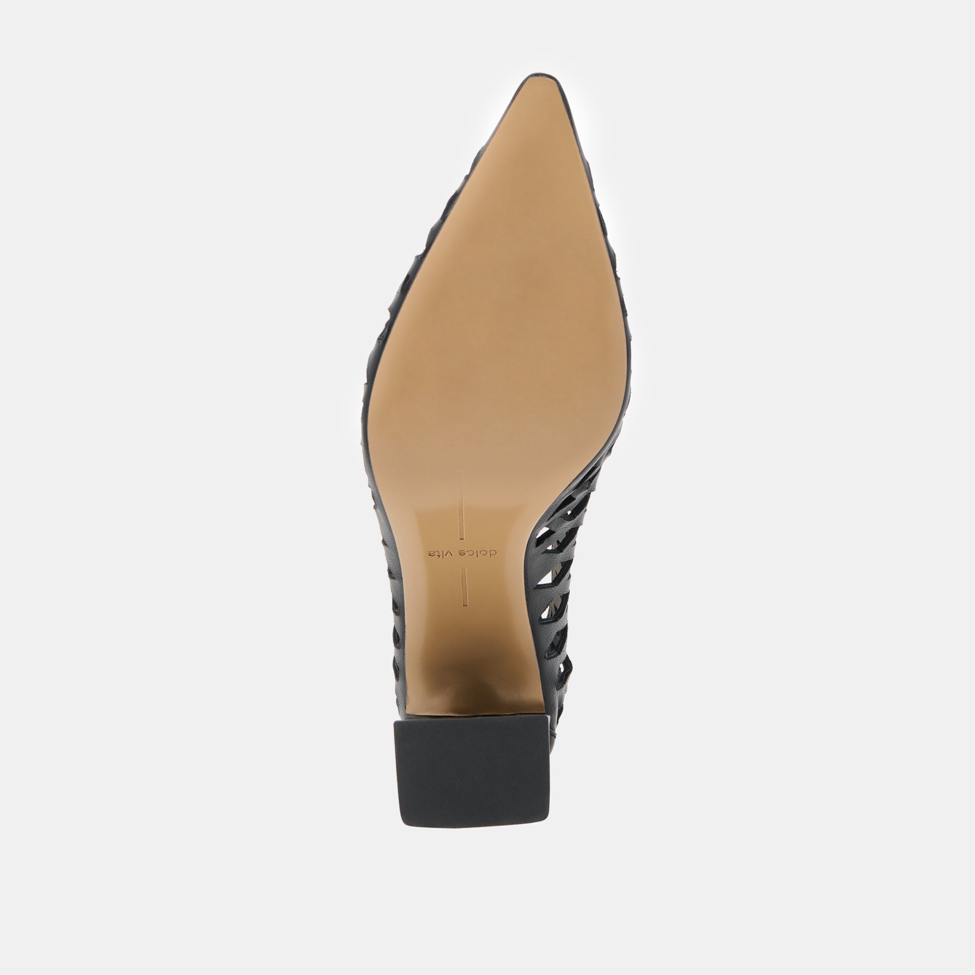 Tanya Black Woven Leather Heels / Dolce Vita
