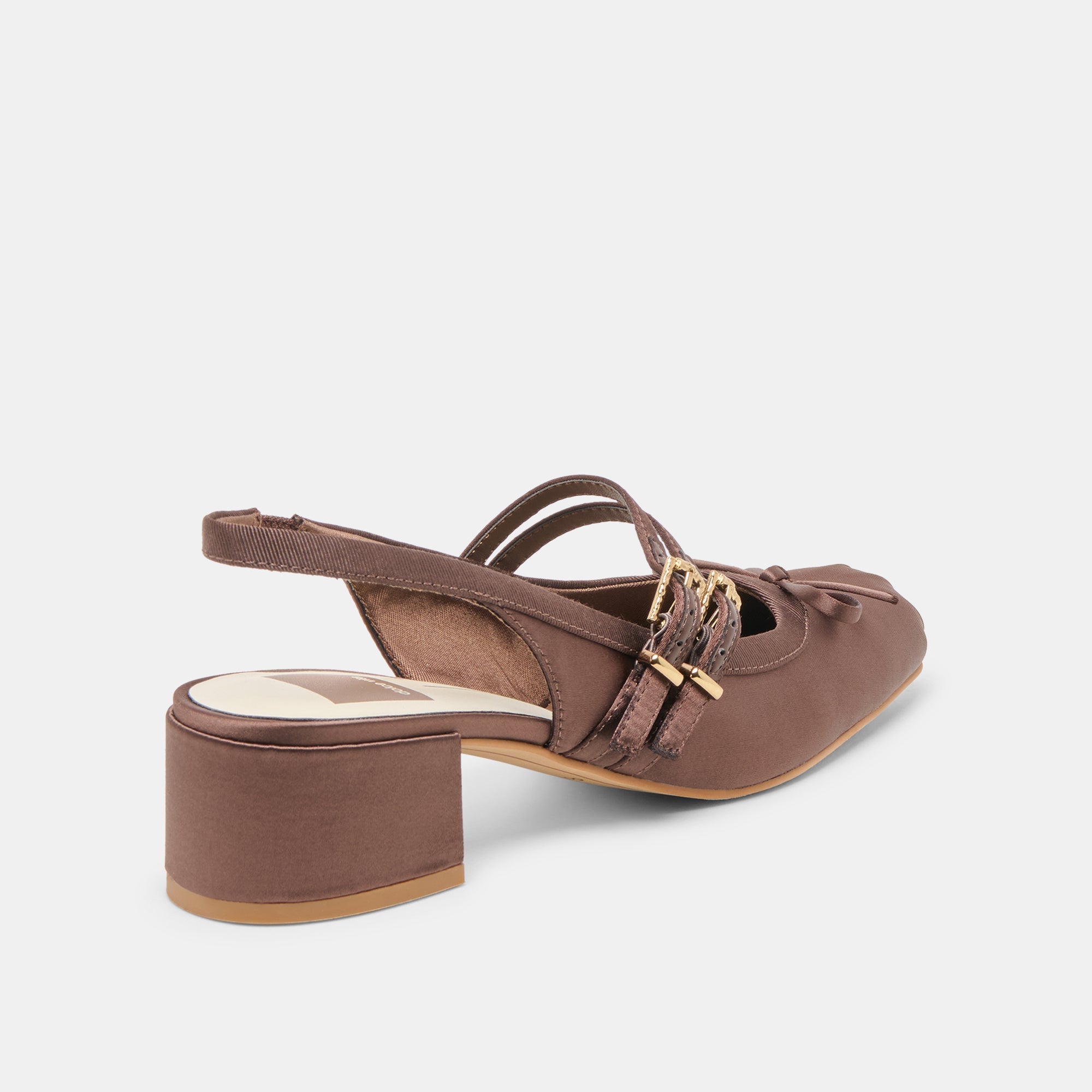 Loris Mahogany Satin Heels / Dolce Vita