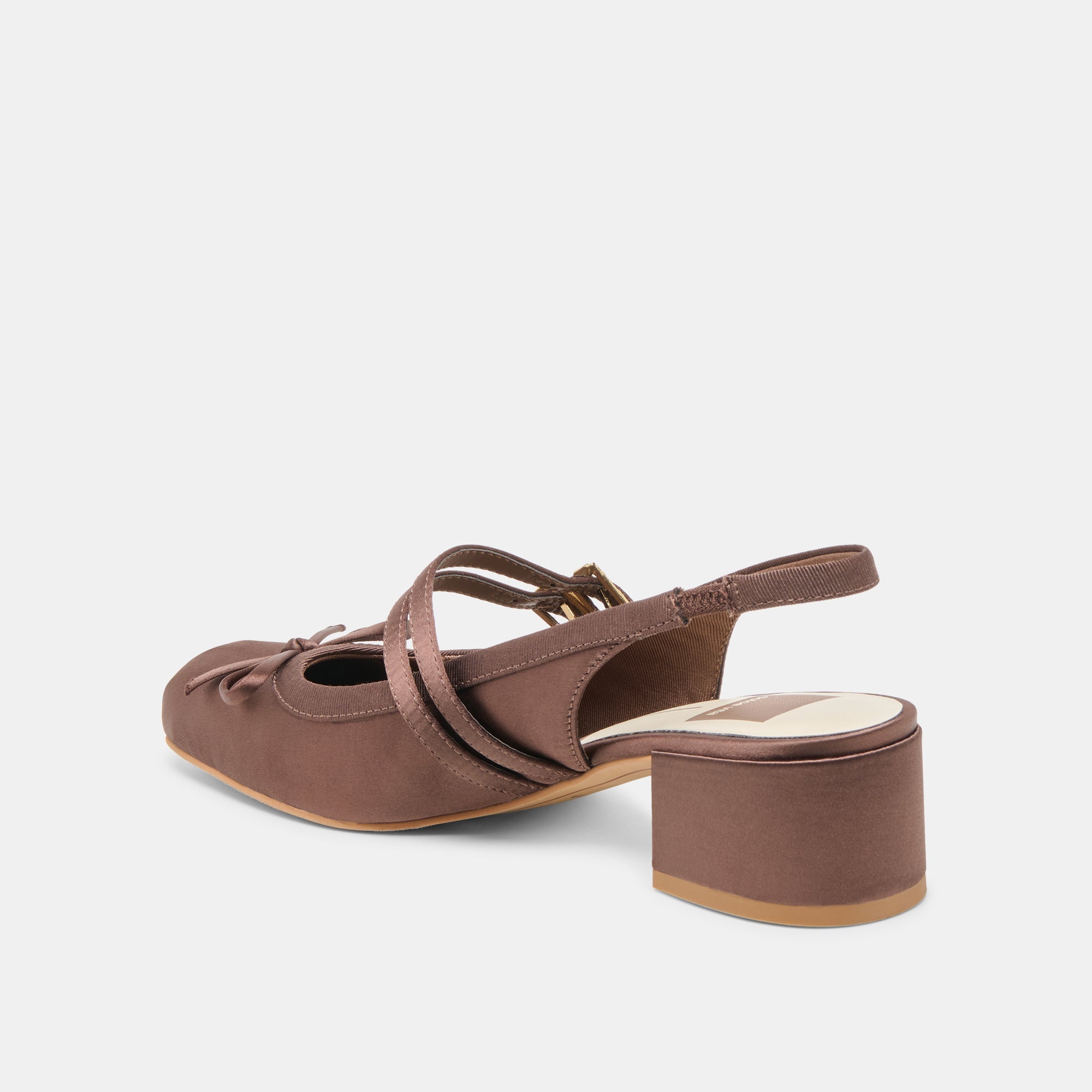Loris Mahogany Satin Heels / Dolce Vita