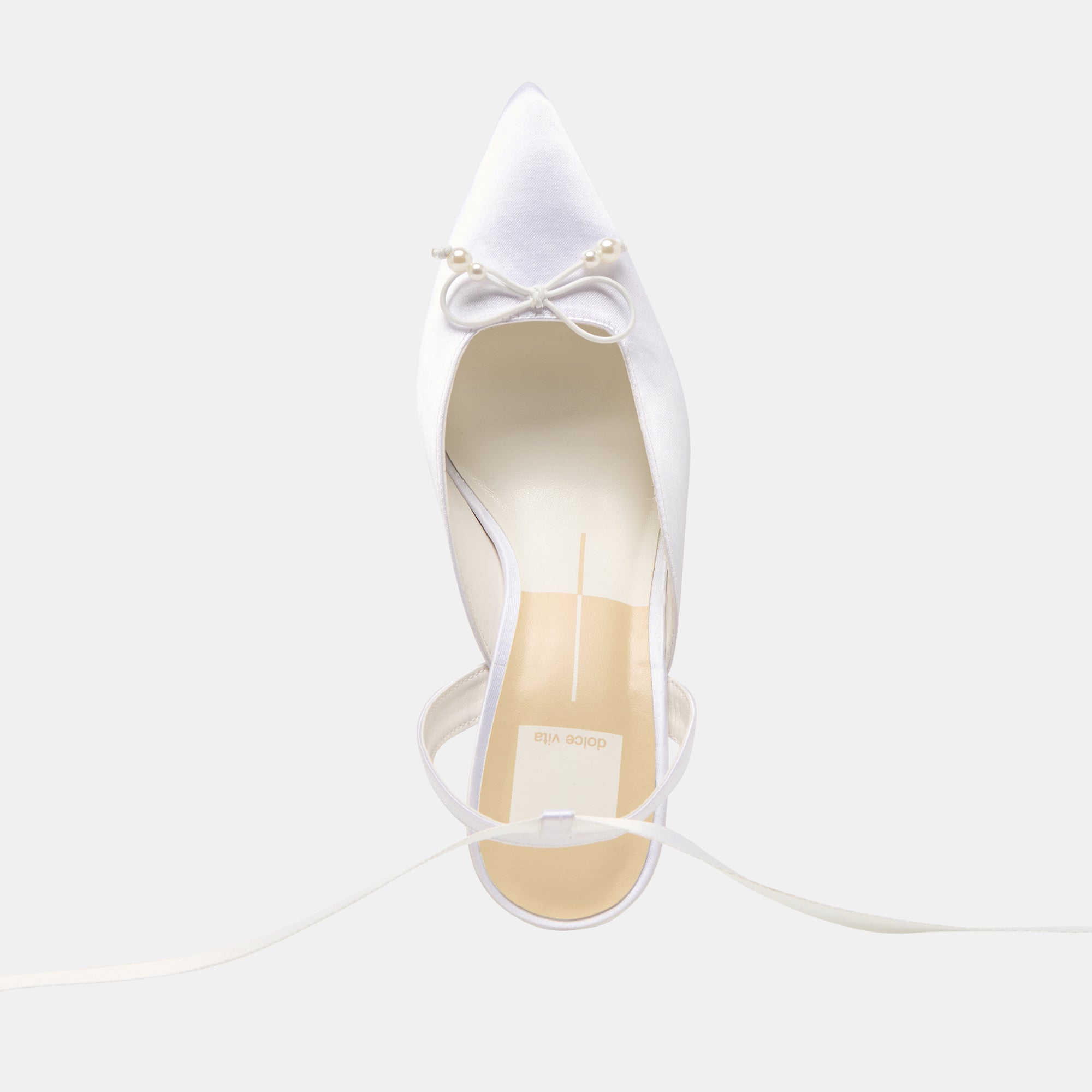 Efora True White Satin Heels / Dolce Vita