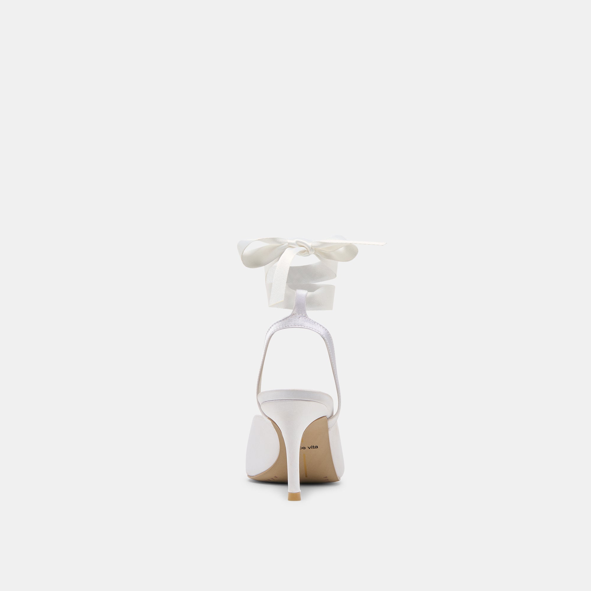 Efora True White Satin Heels / Dolce Vita