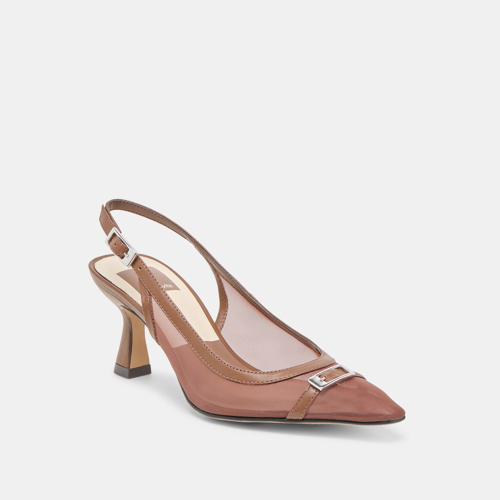 Lorine Espresso Mesh Heels / Dolce Vita