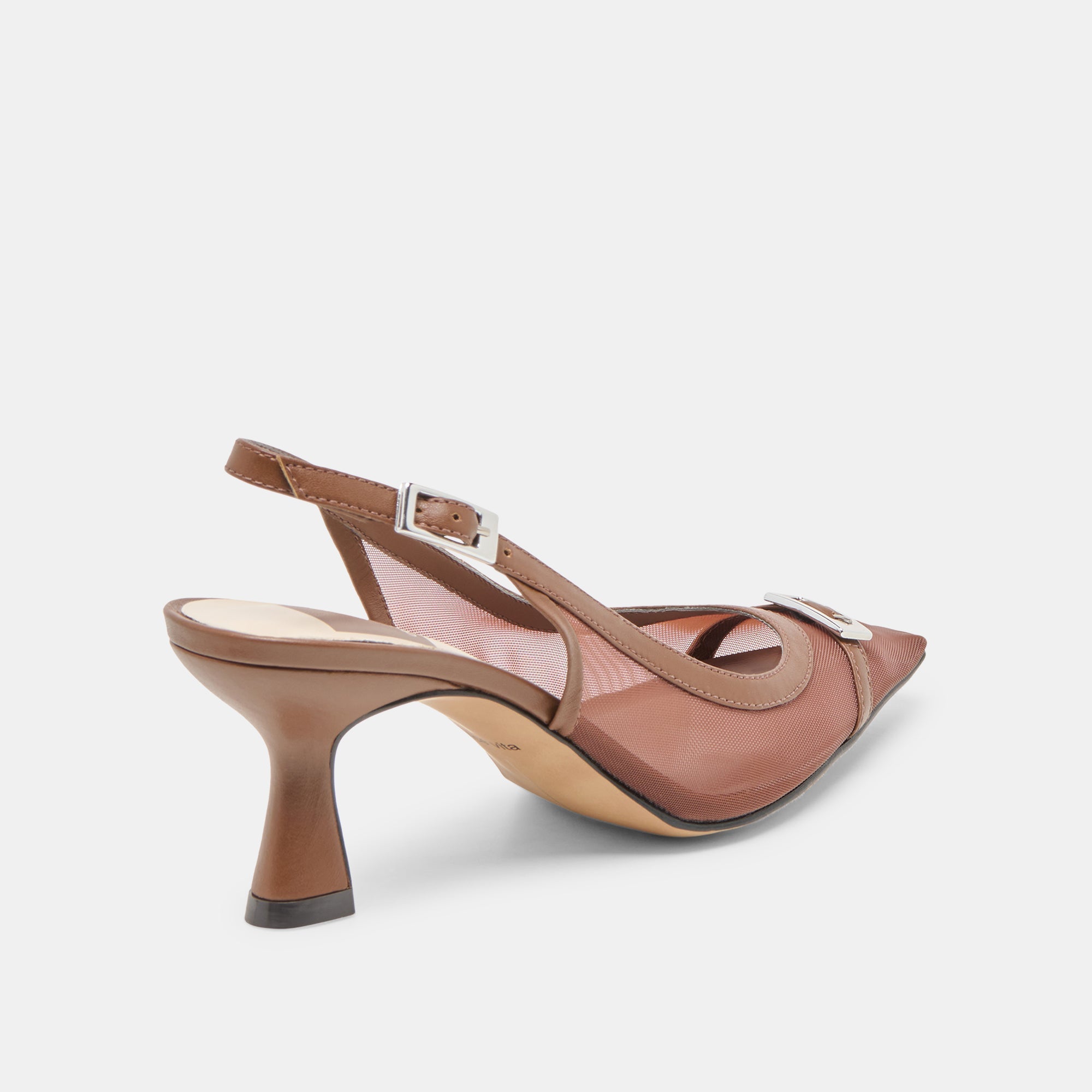 Lorine Espresso Mesh Heels / Dolce Vita