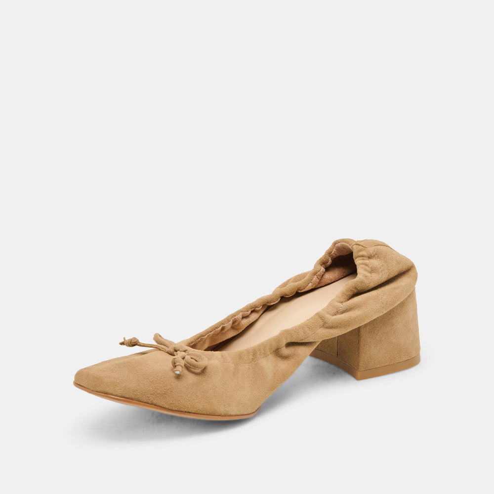 Karmin Dk Taupe Suede Heels / Dolce Vita