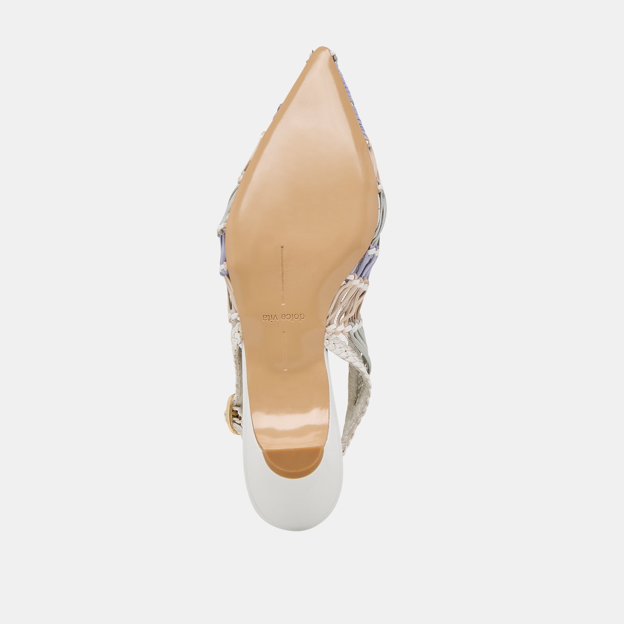 Dafney White Multi Woven Leather Heels / Dolce Vita