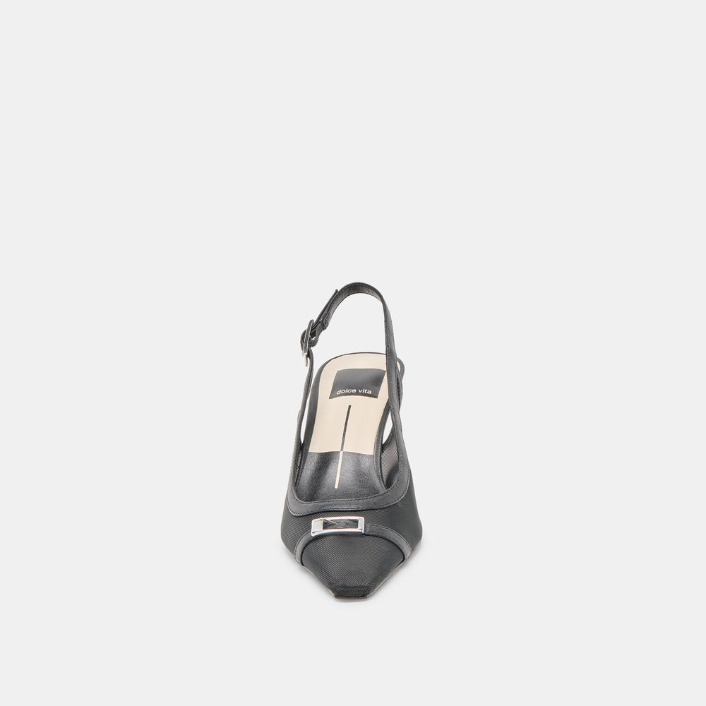 Lorine Onyx Mesh Heels / Dolce Vita