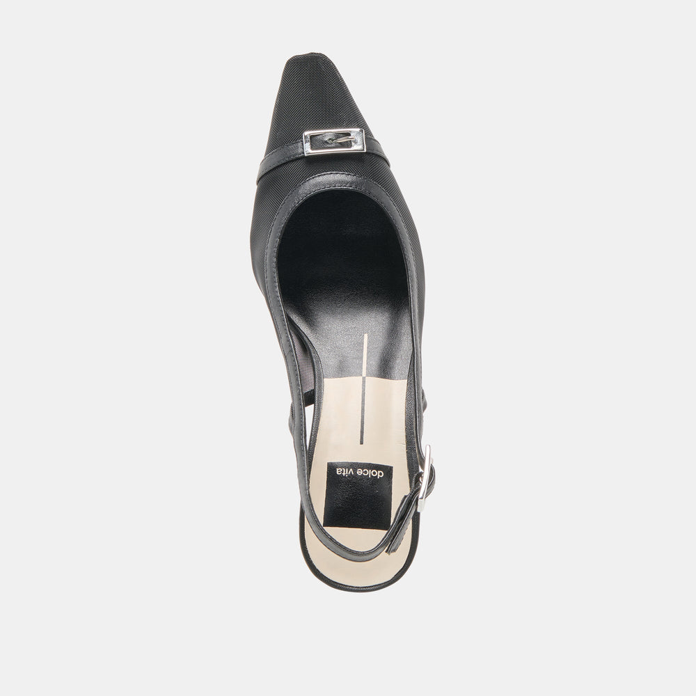 Lorine Onyx Mesh Heels / Dolce Vita