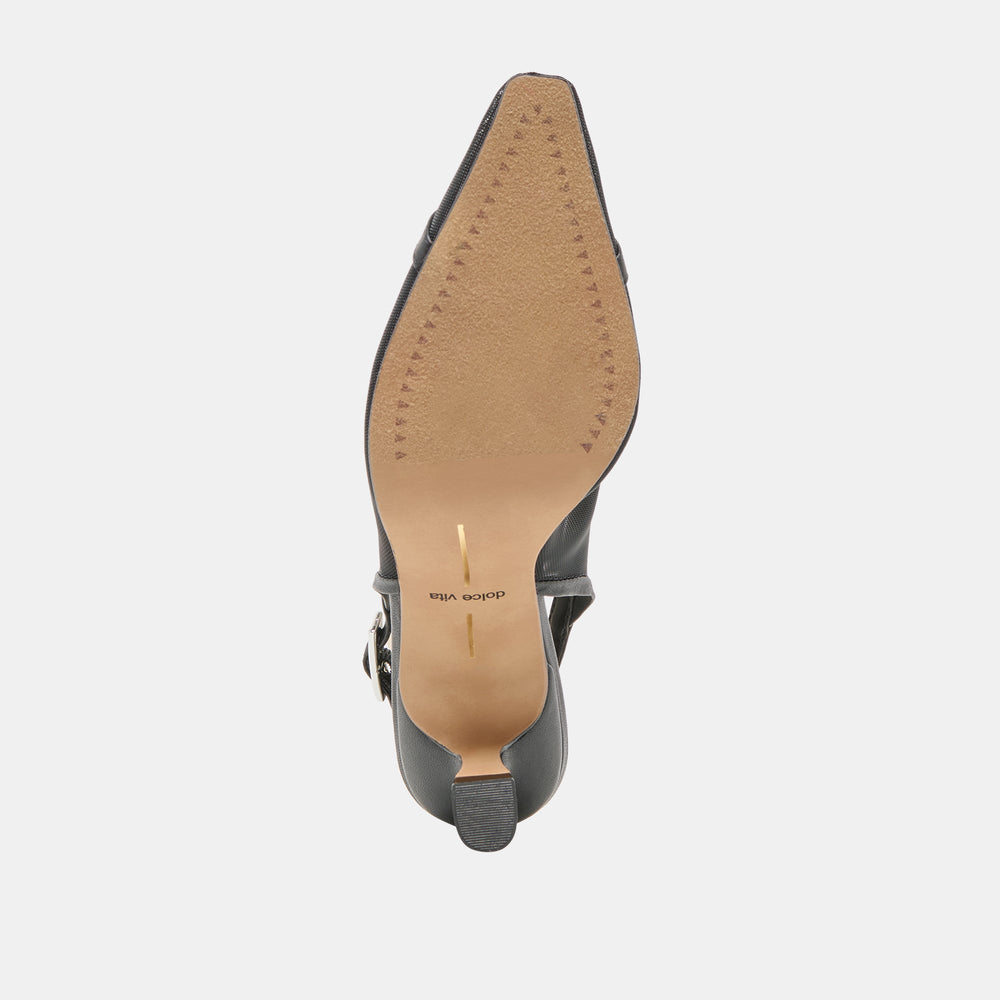 Lorine Onyx Mesh Heels / Dolce Vita