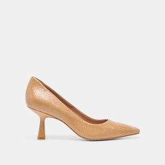 Briona Whiskey Embossed Leather Heels / Dolce Vita