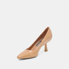Briona Whiskey Embossed Leather Heels / Dolce Vita