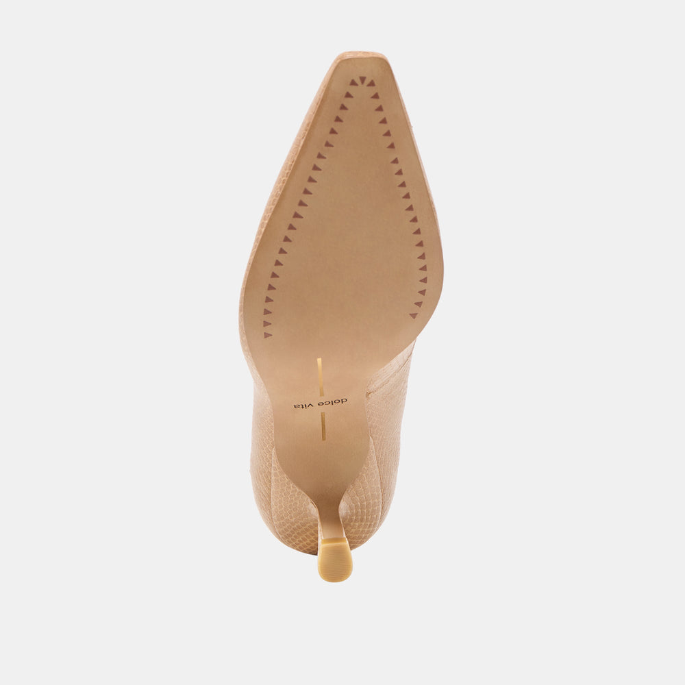 Briona Whiskey Embossed Leather Heels / Dolce Vita