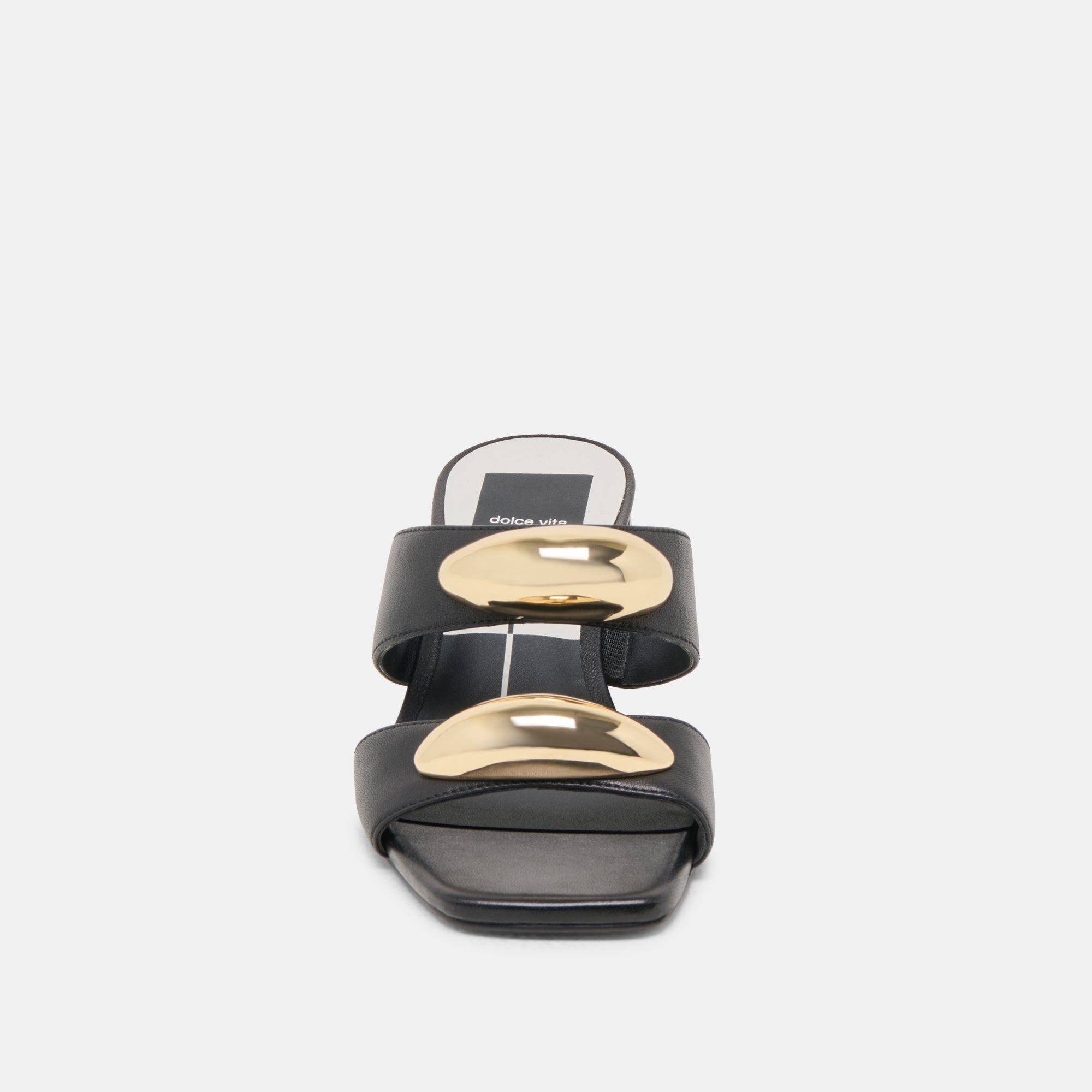 Barnet Black Leather Heels / Dolce Vita