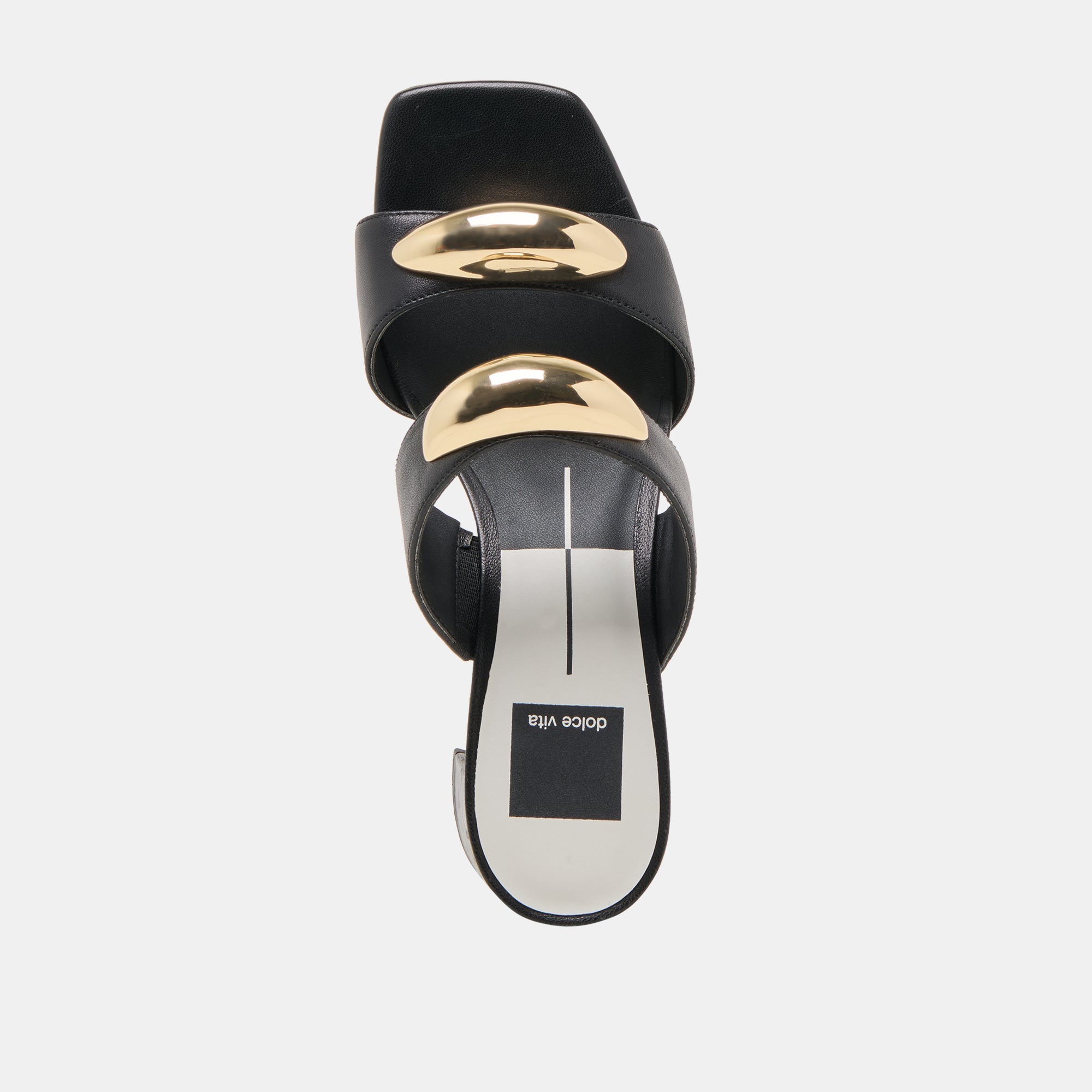 Barnet Black Leather Heels / Dolce Vita