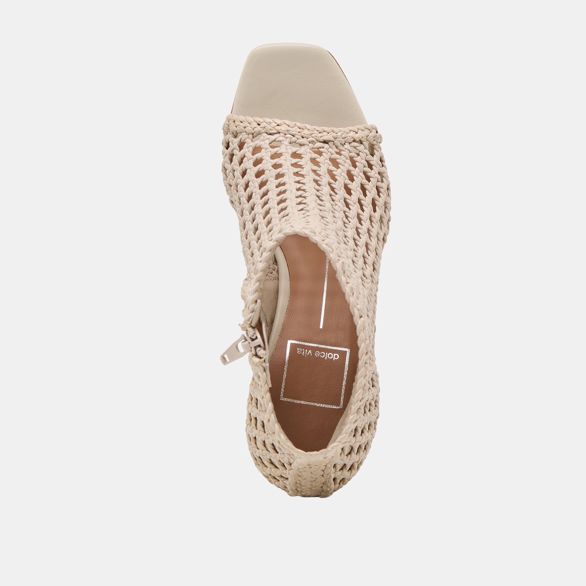 Quin Bone Woven Leather Heels / Dolce Vita
