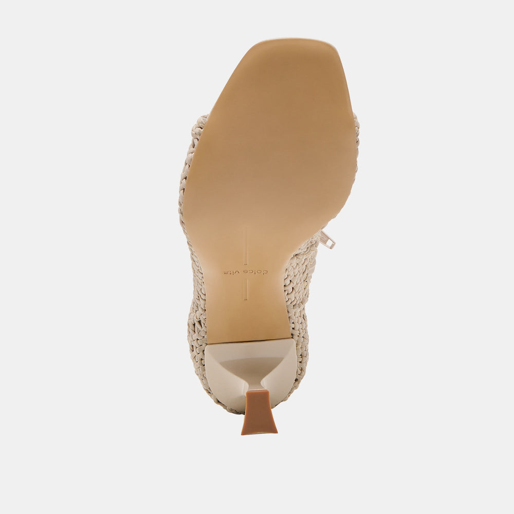 Quin Bone Woven Leather Heels / Dolce Vita