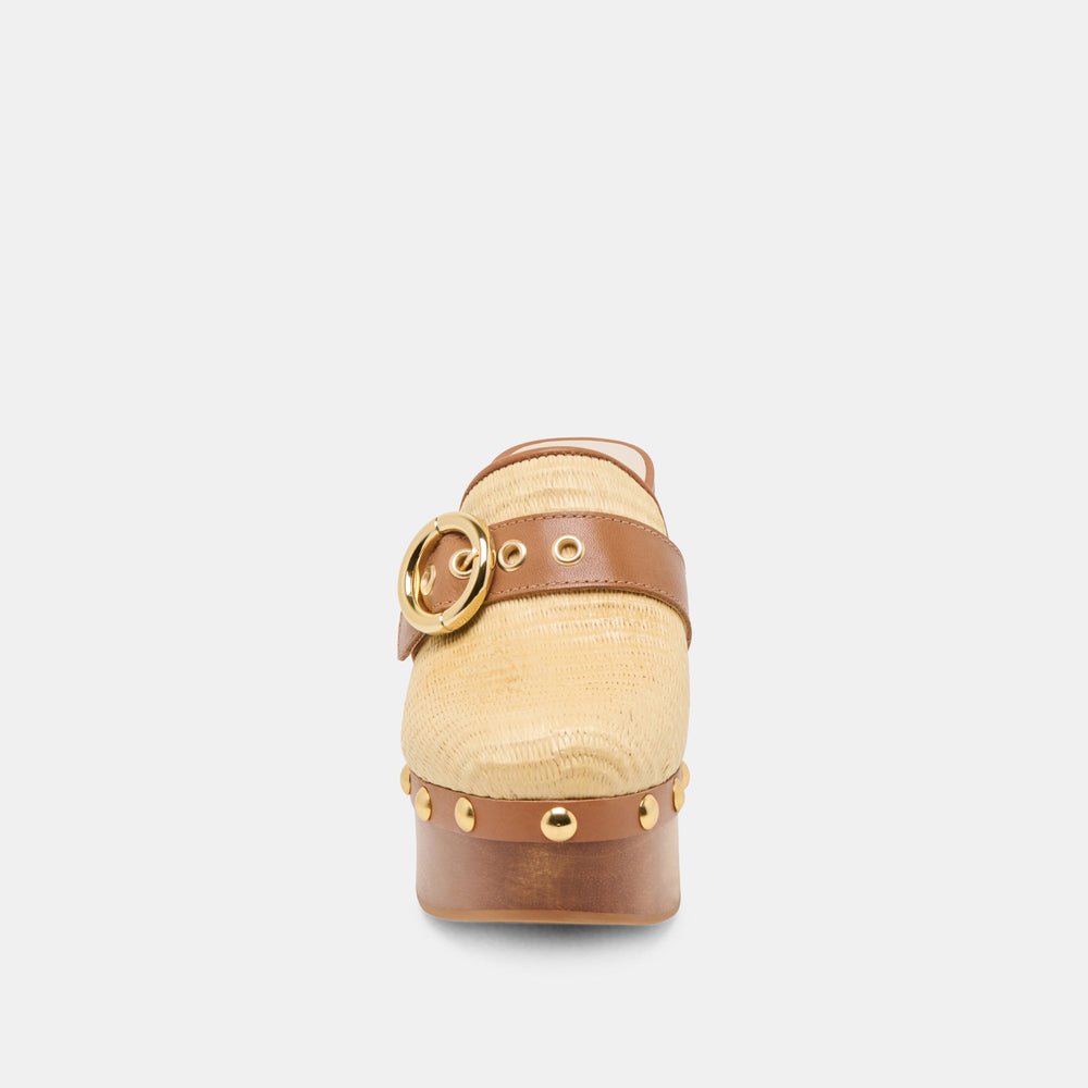 Debrah Lt Natural Raffia Clogs / Dolce Vita
