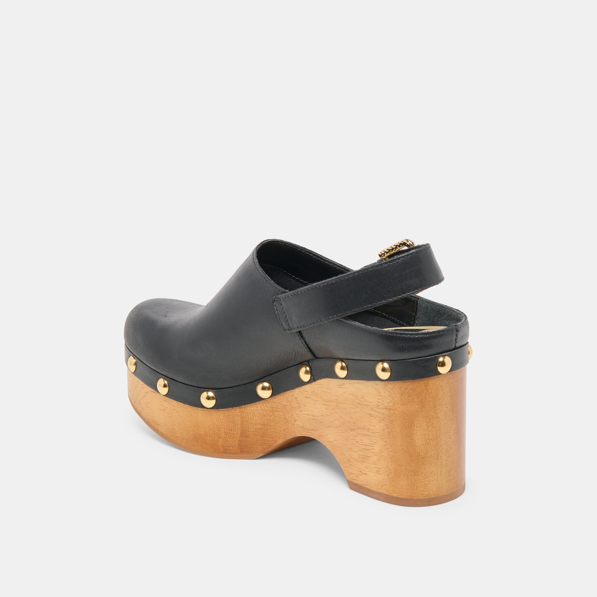 Adelan Black Leather Clogs / Dolce Vita