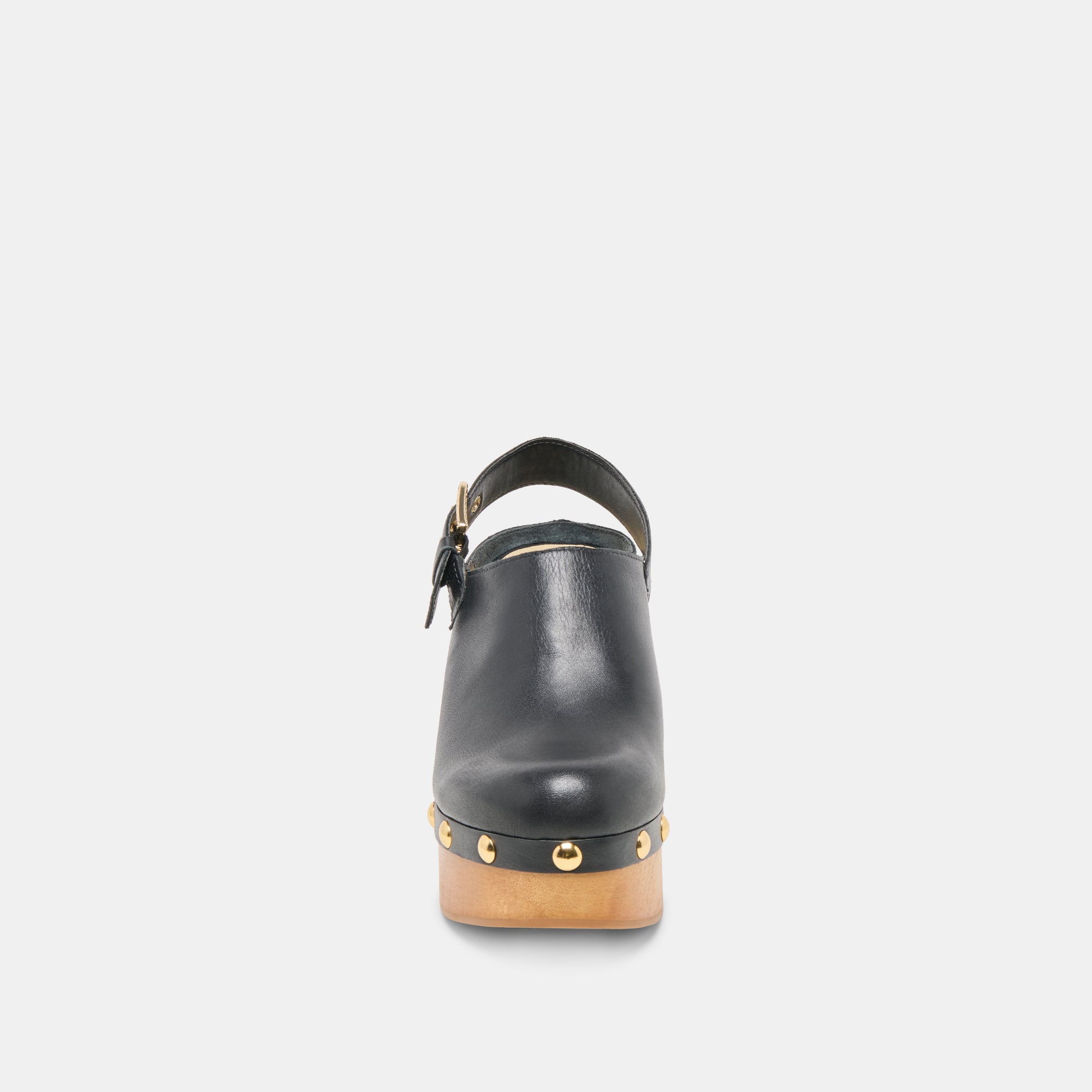 Adelan Black Leather Clogs / Dolce Vita