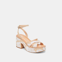 ENIKO HEELS NATURAL MULTI FLORAL SEQUIN
 – Dolce Vita / Dolce Vita