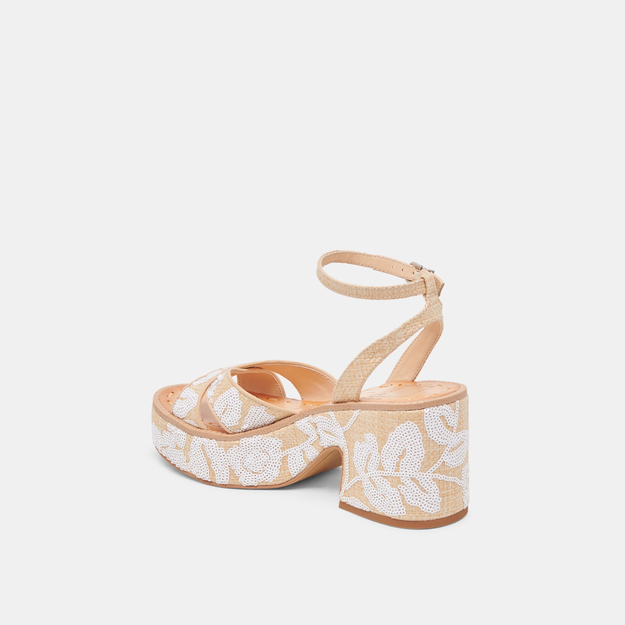 ENIKO HEELS NATURAL MULTI FLORAL SEQUIN
 – Dolce Vita / Dolce Vita