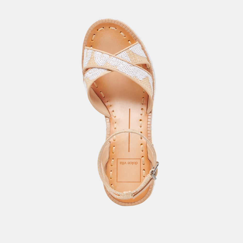 ENIKO HEELS NATURAL MULTI FLORAL SEQUIN
 – Dolce Vita / Dolce Vita