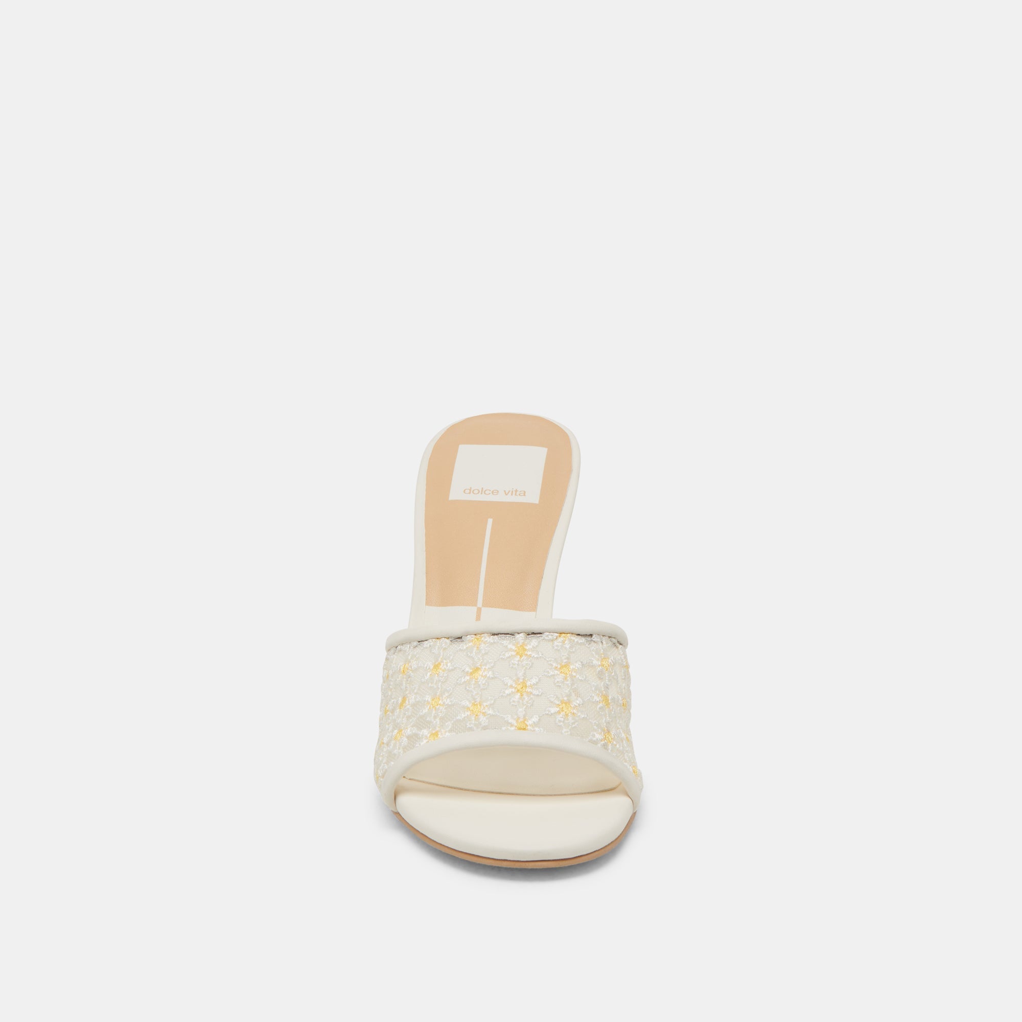 LAVENA FLORAL HEELS WHITE YELLOW FLORAL MESH
 – Dolce Vita / Dolce Vita