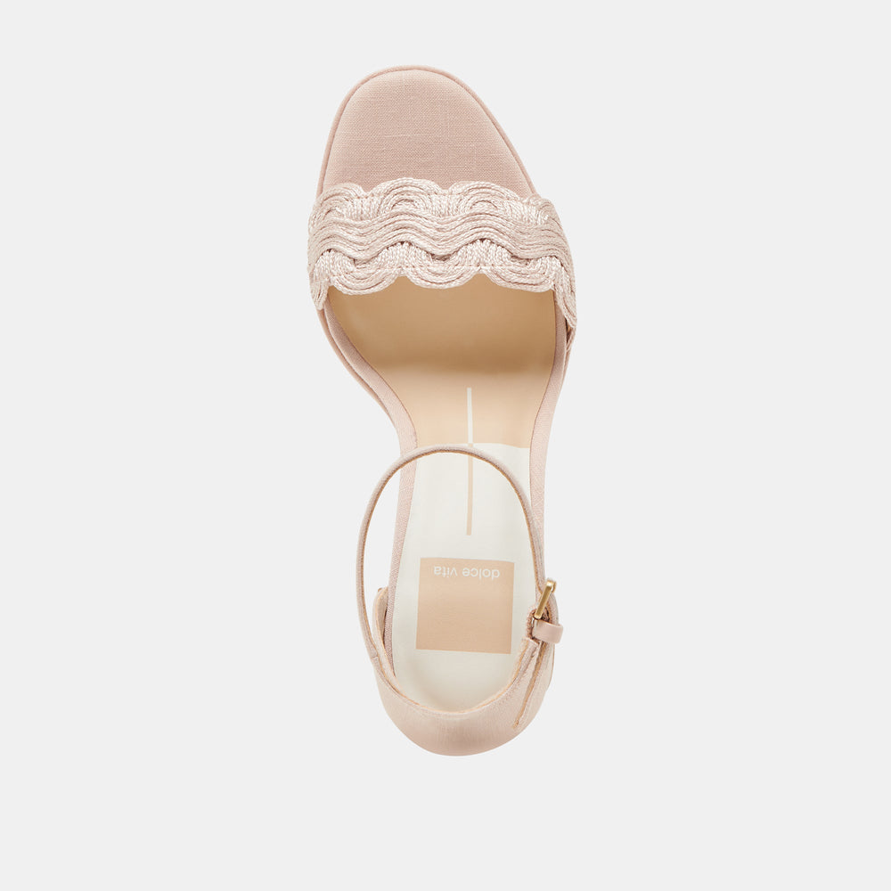 PELTIN HEELS LIGHT PINK WOVEN RAFFIA
 – Dolce Vita / Dolce Vita
