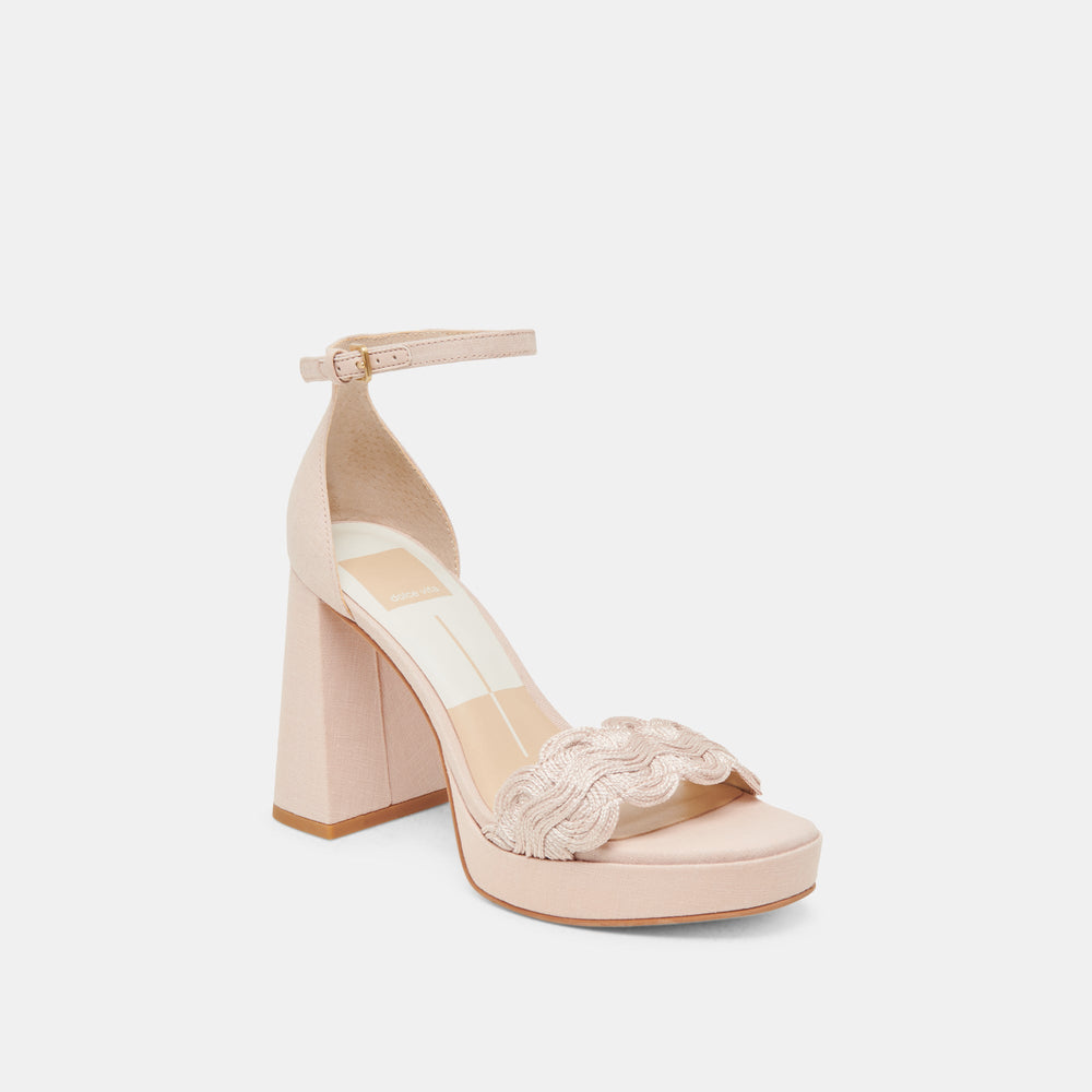 PELTIN HEELS LIGHT PINK WOVEN RAFFIA
 – Dolce Vita / Dolce Vita