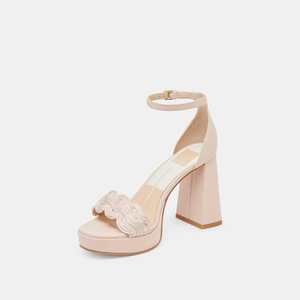 PELTIN HEELS LIGHT PINK WOVEN RAFFIA
 – Dolce Vita / Dolce Vita