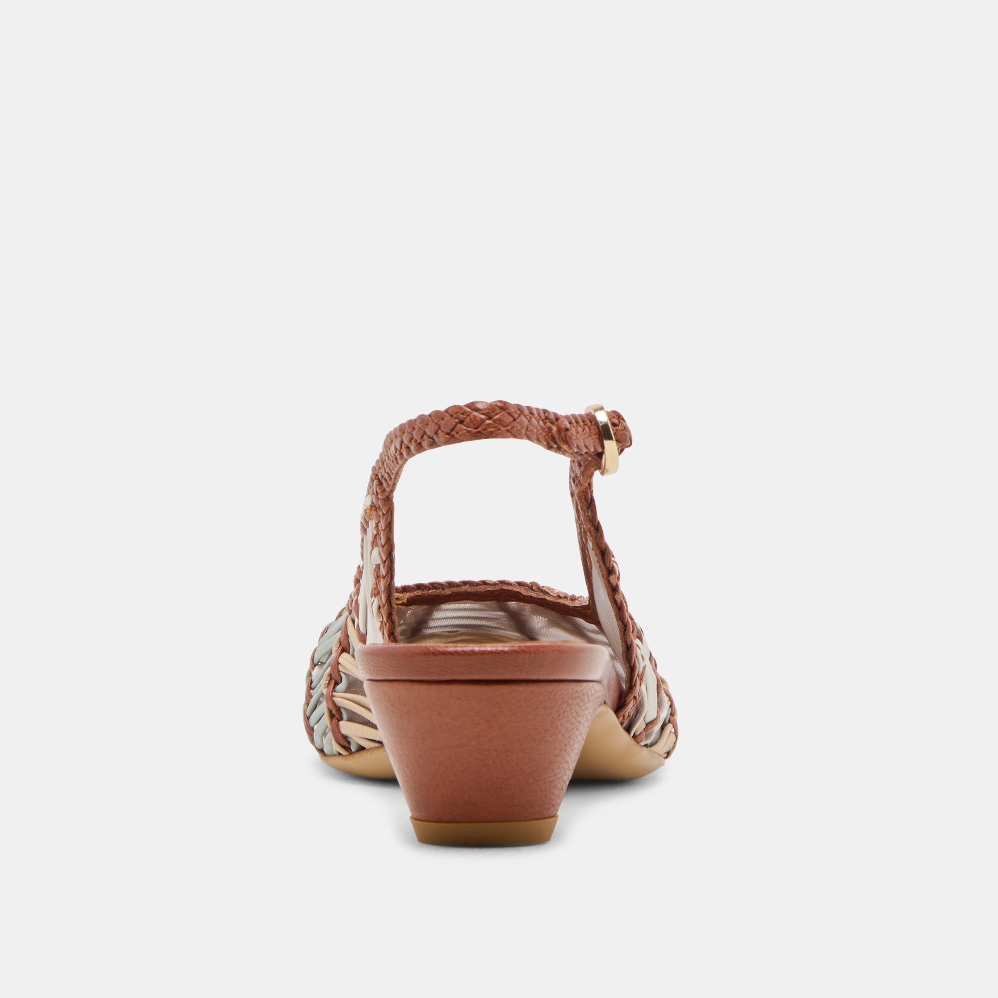 Dafney Tan Multi Woven Leather Heels / Dolce Vita