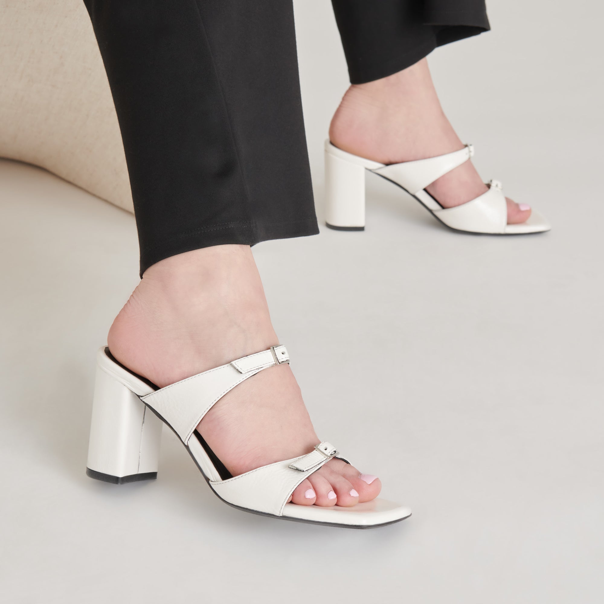 SHANE HEELS OFF WHITE CRINKLE PATENT
 – Dolce Vita / Dolce Vita