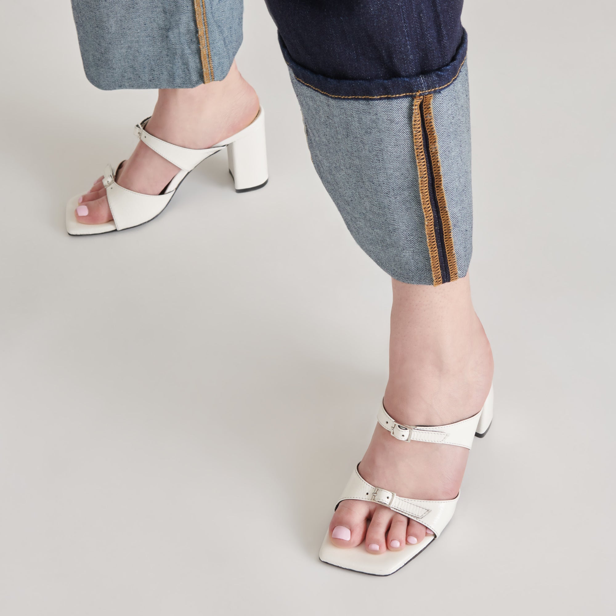 SHANE HEELS OFF WHITE CRINKLE PATENT
 – Dolce Vita / Dolce Vita