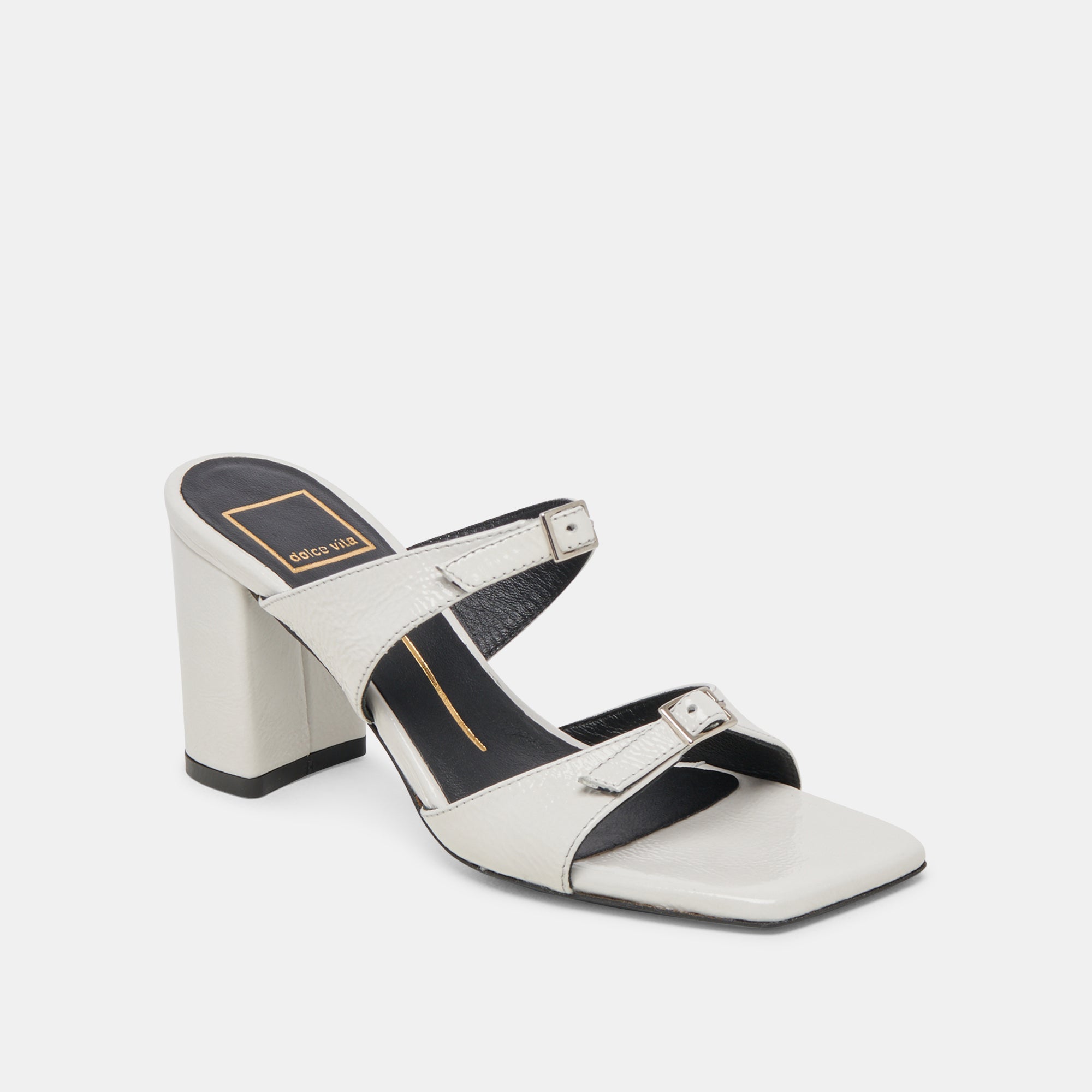 SHANE HEELS OFF WHITE CRINKLE PATENT
 – Dolce Vita / Dolce Vita