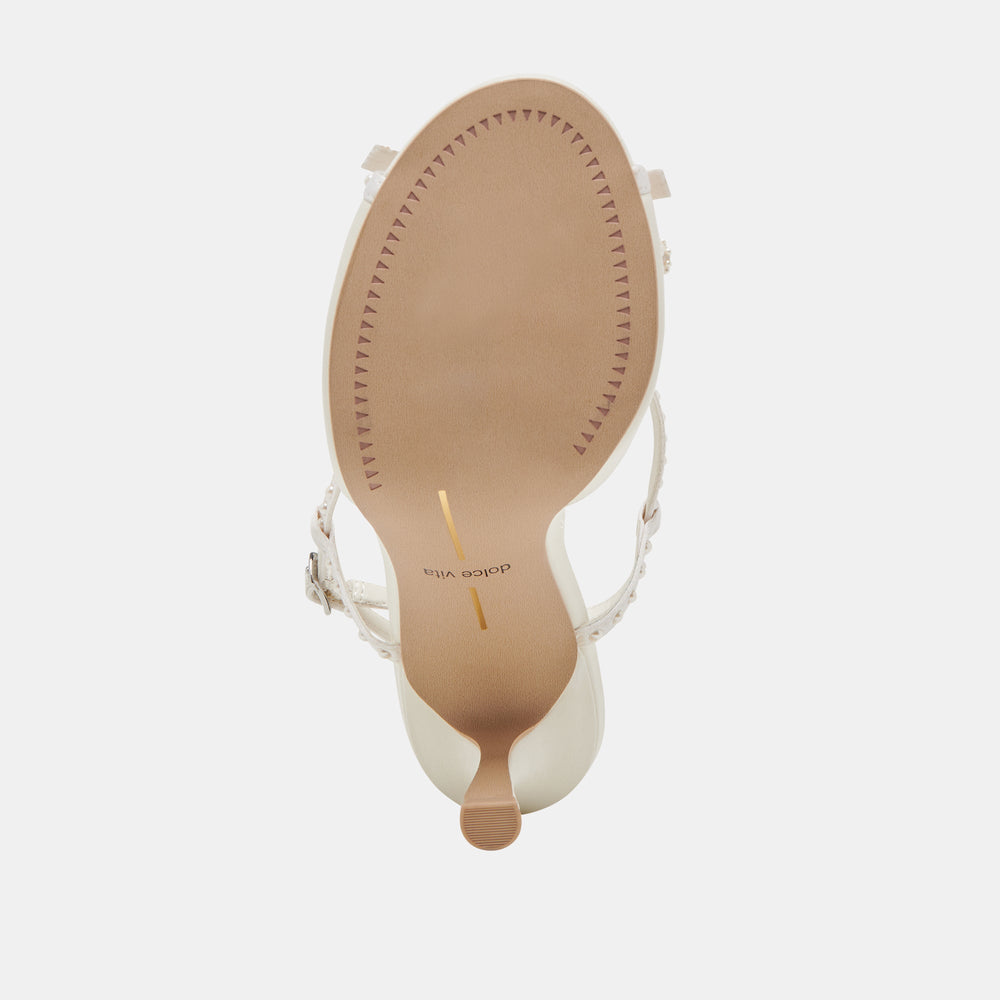 LONNY PEARL HEELS WHITE SATIN
 – Dolce Vita / Dolce Vita