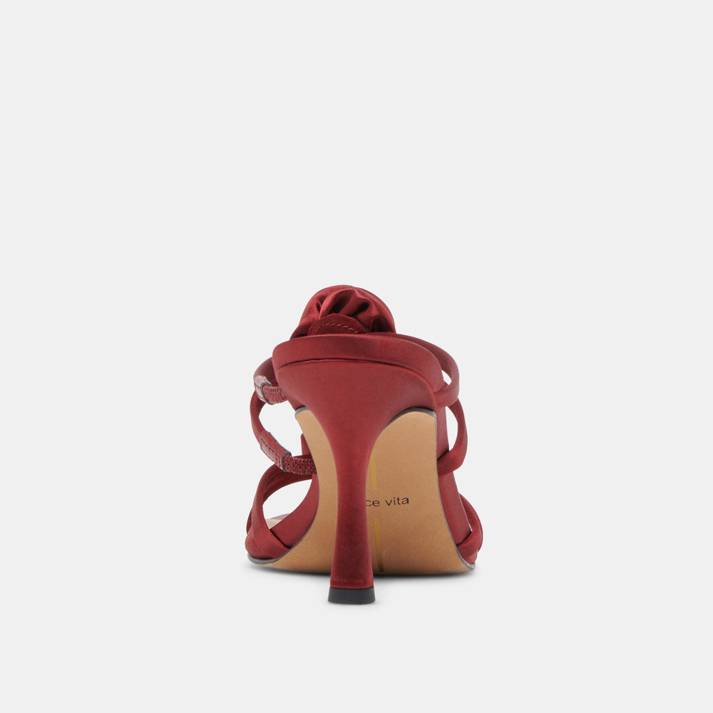 LINZY HEELS WINE SATIN
 – Dolce Vita / Dolce Vita