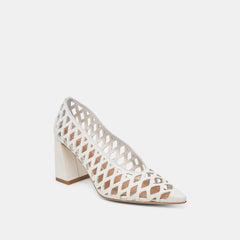 Tanya Bone Woven Leather Heels / Dolce Vita