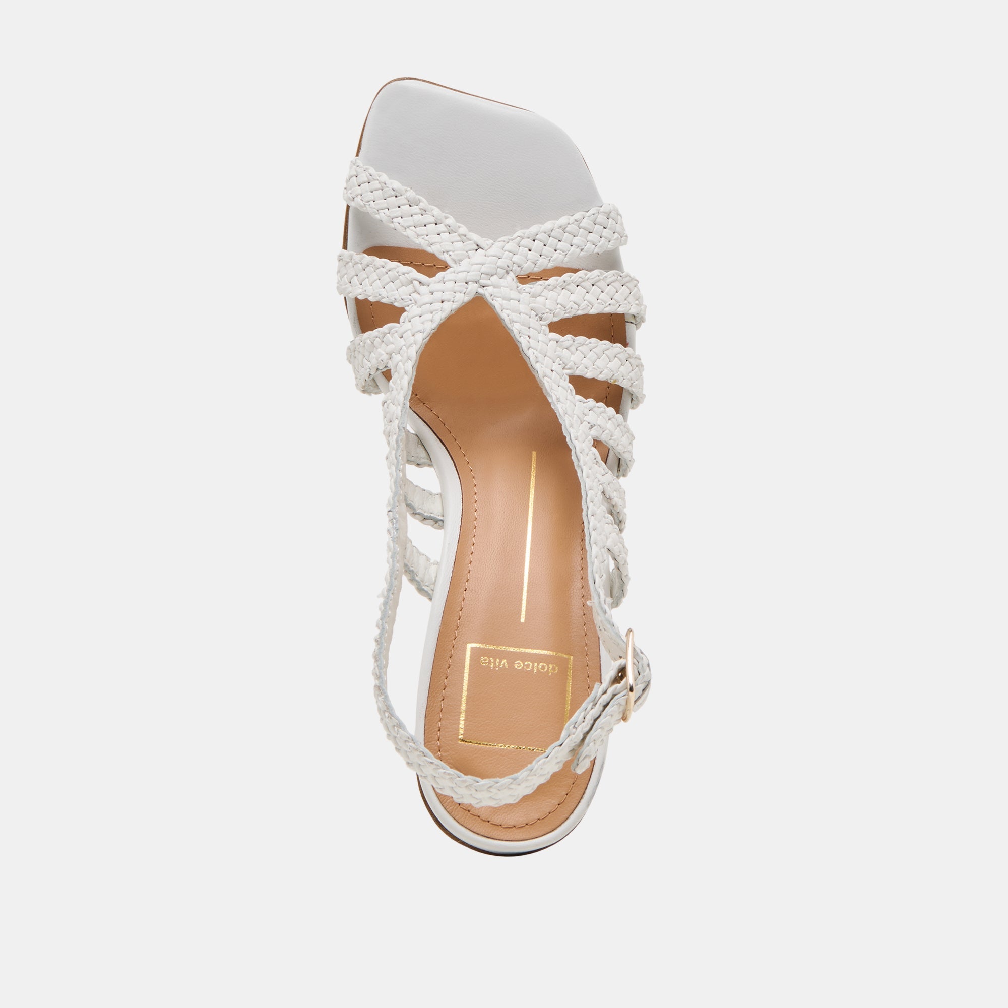 SICILY HEELS WHITE WOVEN LEATHER
 – Dolce Vita / Dolce Vita
