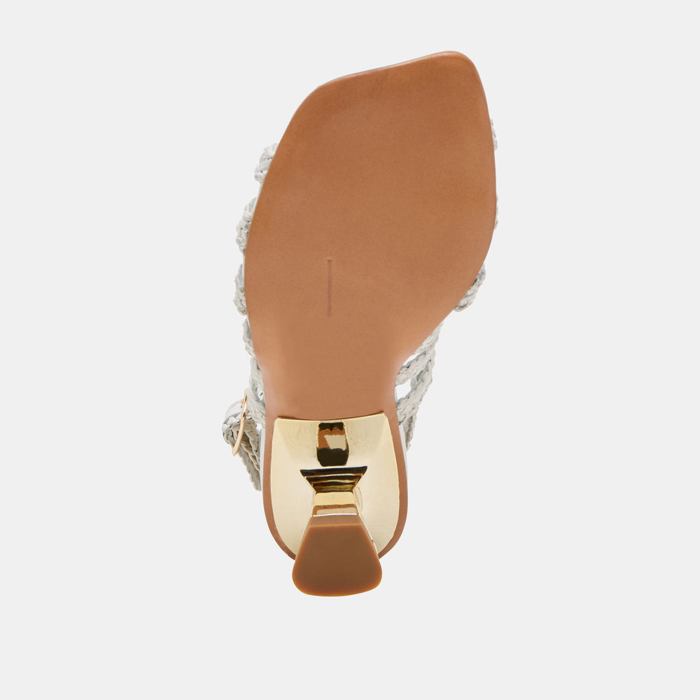 SICILY HEELS WHITE WOVEN LEATHER
 – Dolce Vita / Dolce Vita