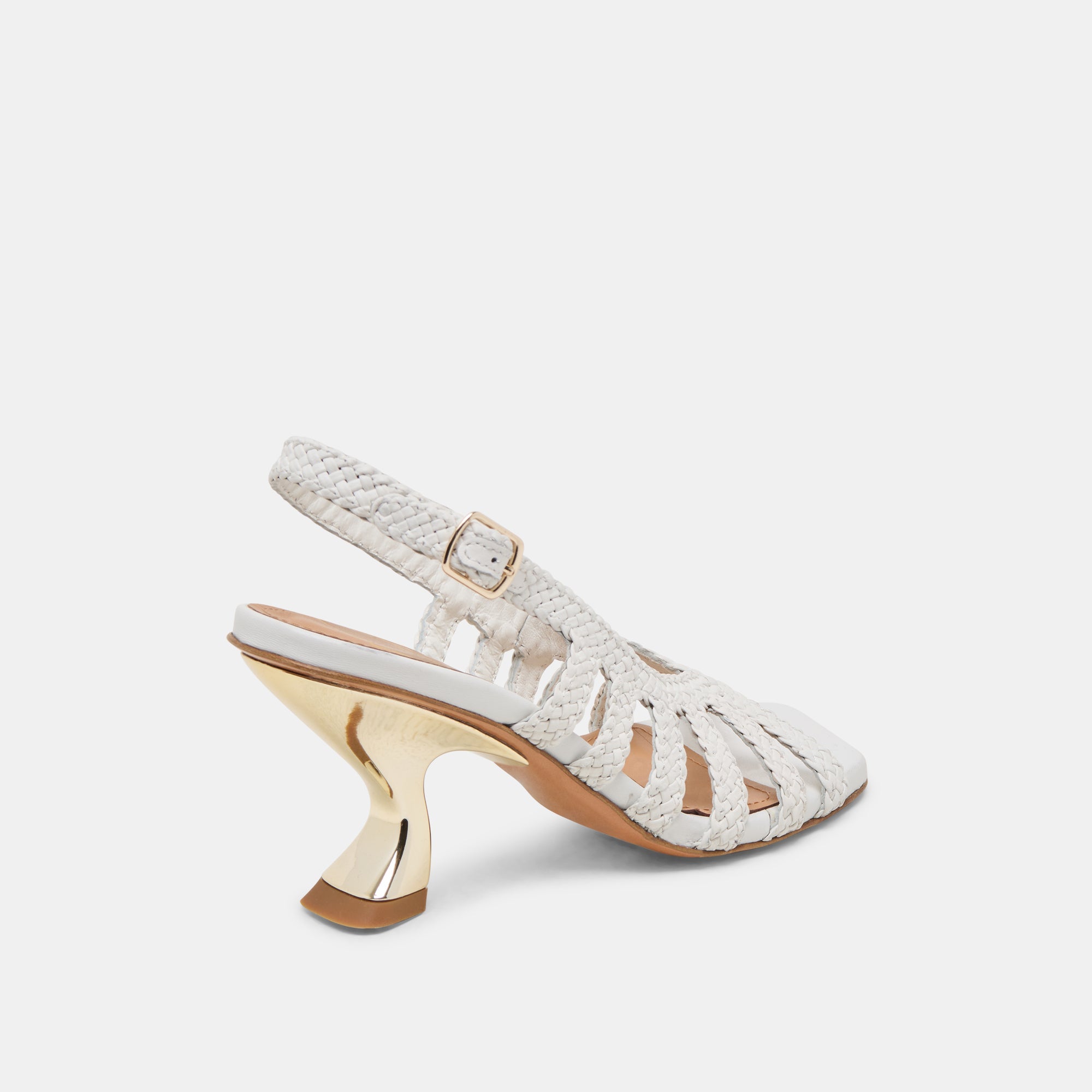 SICILY HEELS WHITE WOVEN LEATHER
 – Dolce Vita / Dolce Vita