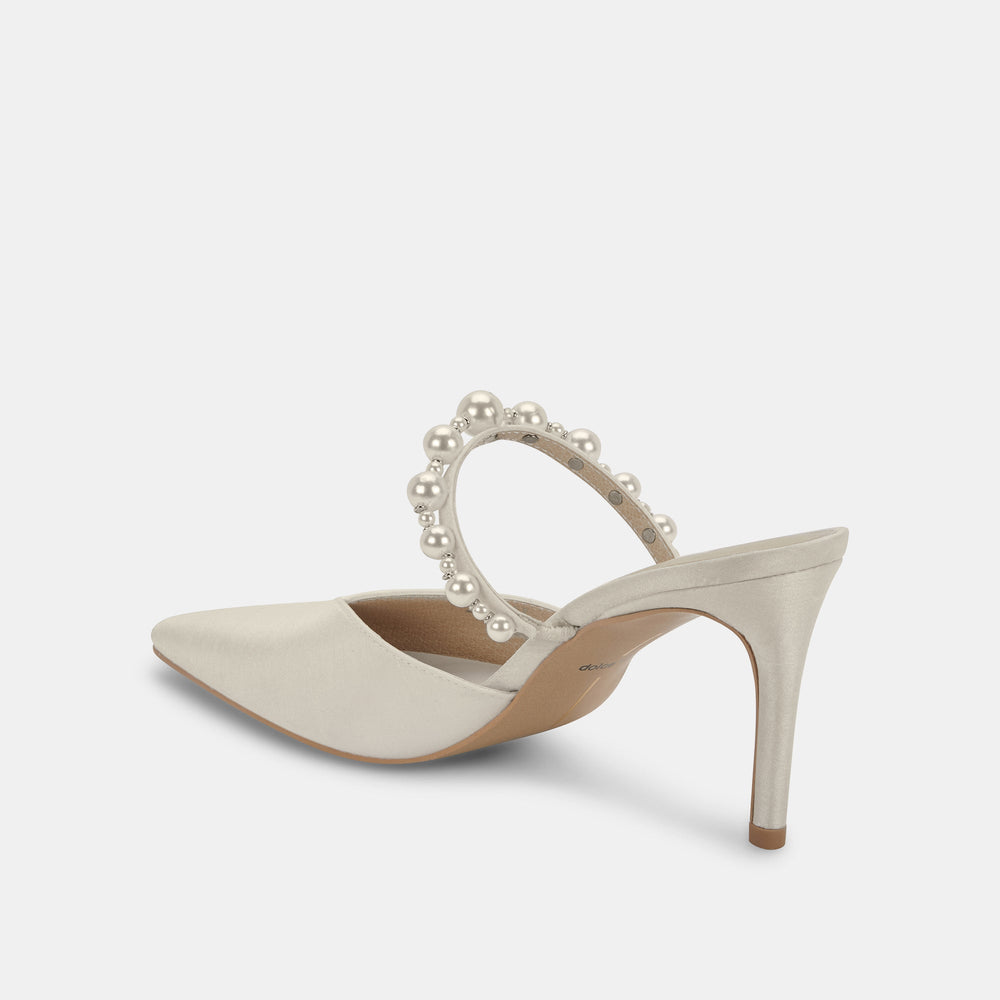 KANIKA Pearl Heels Vanilla Silk | Vanilla Silk Pearl Tapered Heels
 – Dolce Vita / Dolce Vita