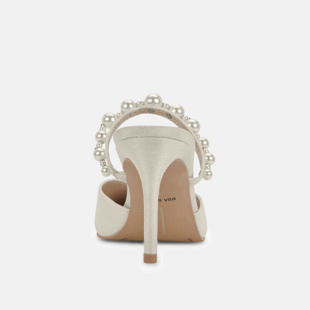 KANIKA Pearl Heels Vanilla Silk | Vanilla Silk Pearl Tapered Heels
 – Dolce Vita / Dolce Vita