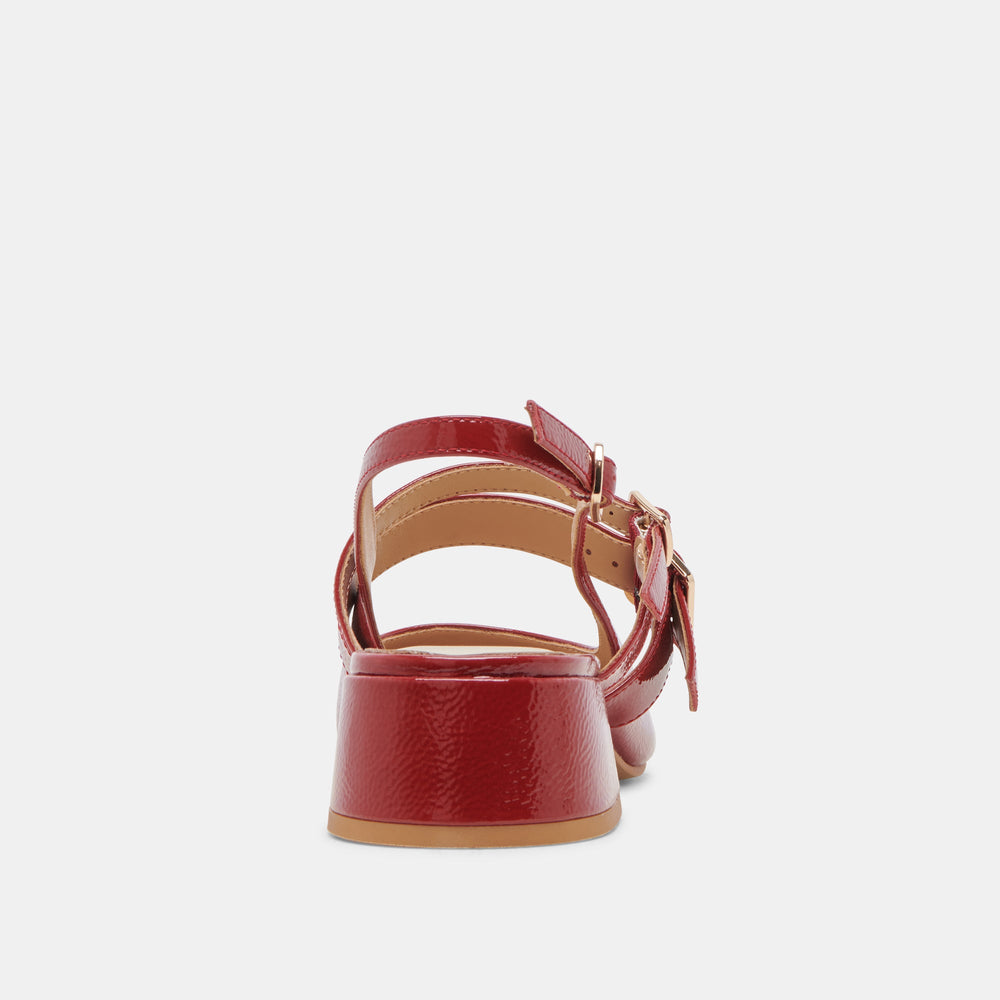 PATZY HEELS CRIMSON CRINKLE PATENT LEATHER
 – Dolce Vita / Dolce Vita