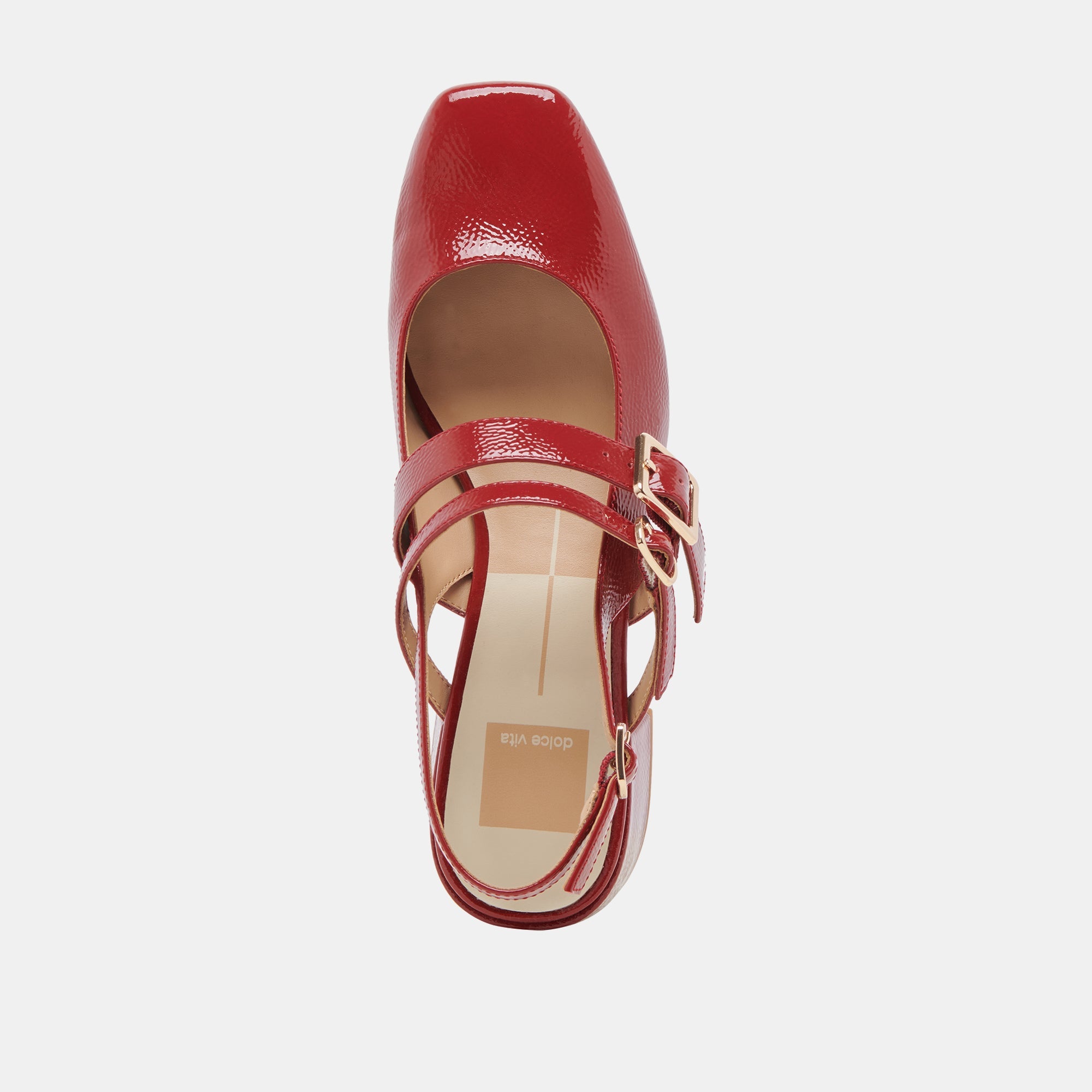 PATZY HEELS CRIMSON CRINKLE PATENT LEATHER
 – Dolce Vita / Dolce Vita