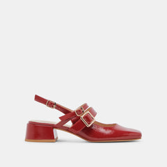 PATZY HEELS CRIMSON CRINKLE PATENT LEATHER
 – Dolce Vita / Dolce Vita