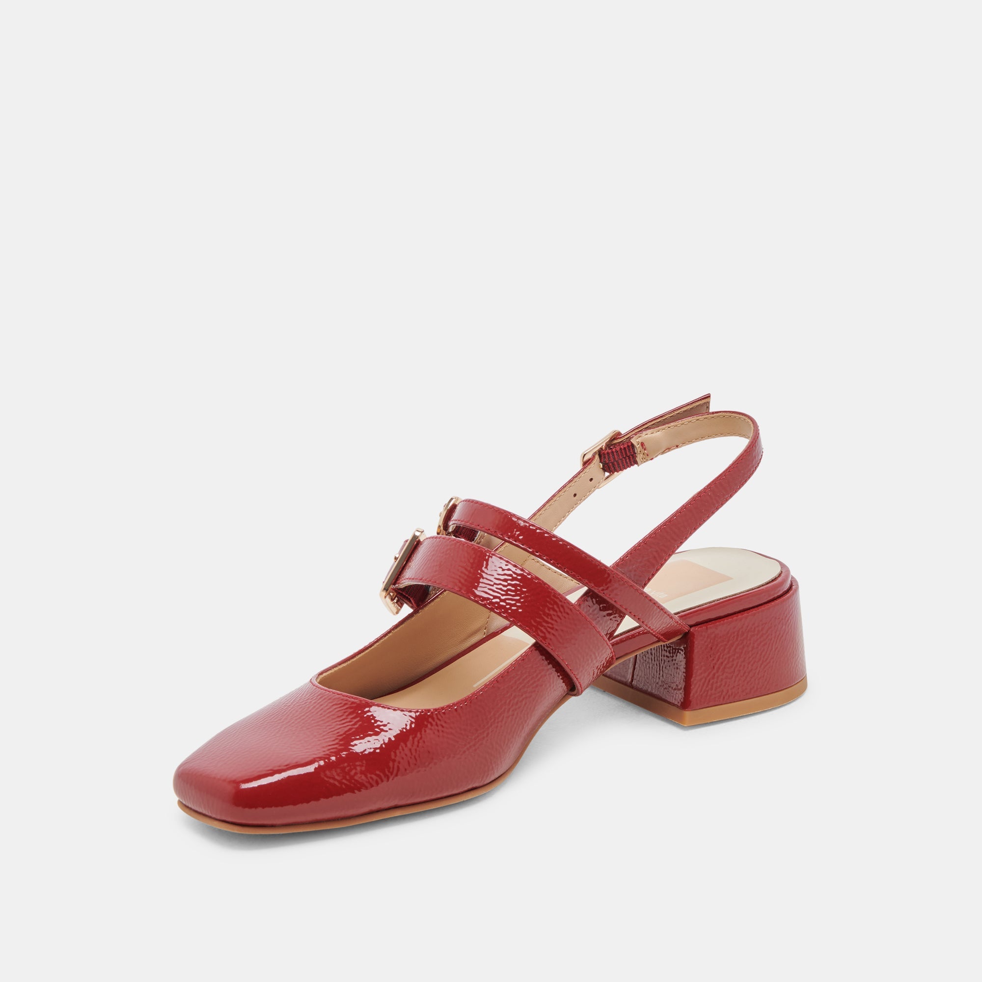 PATZY HEELS CRIMSON CRINKLE PATENT LEATHER
 – Dolce Vita / Dolce Vita
