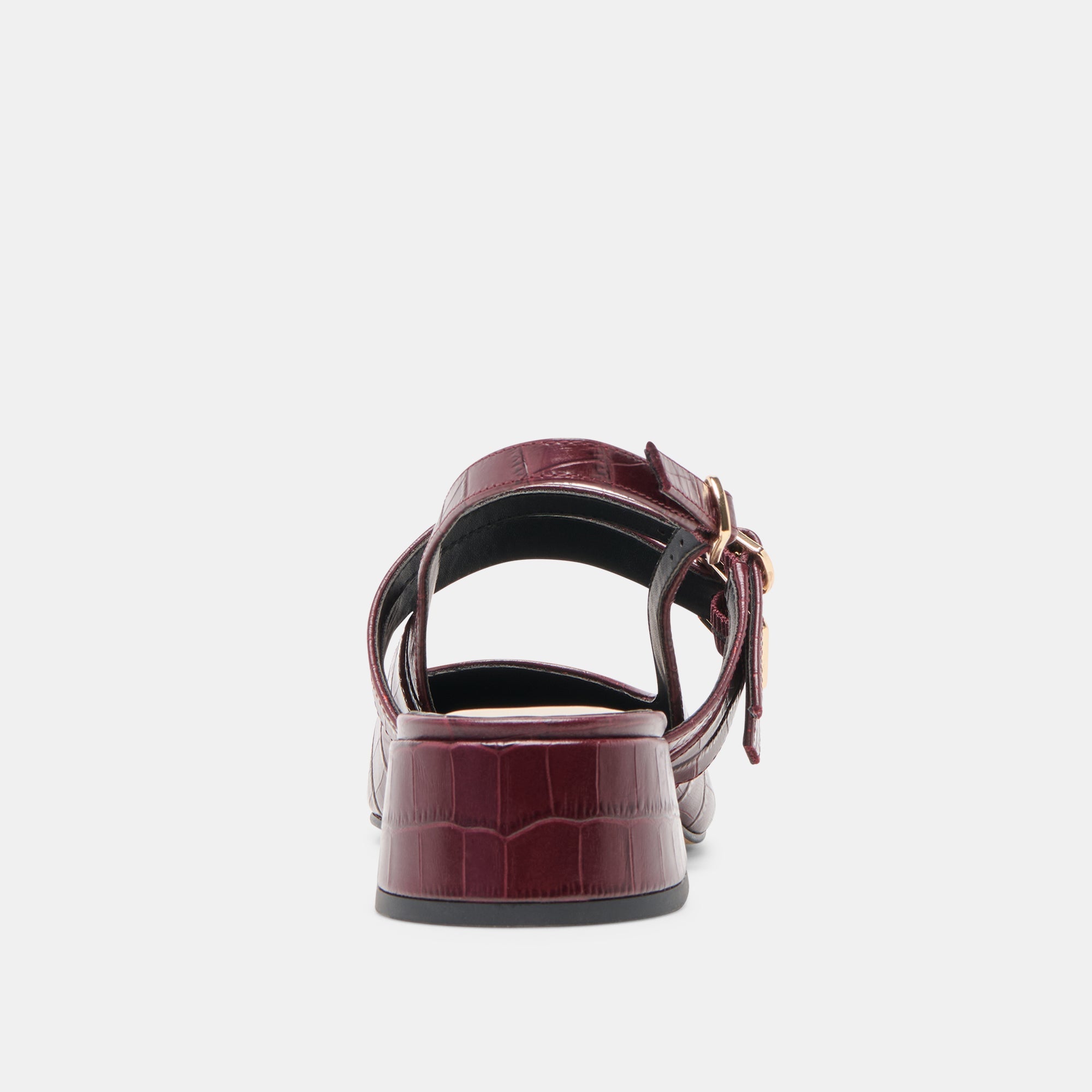 Patzy Oxblood Embossed Leather Heels / Dolce Vita